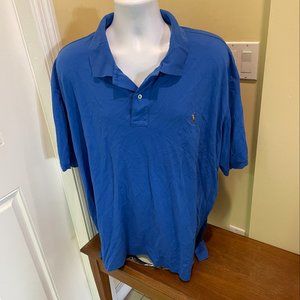 Polo Ralph Lauren Mens Pima Soft Touch Polo Shirt 3XB Blue Multicolor Pony